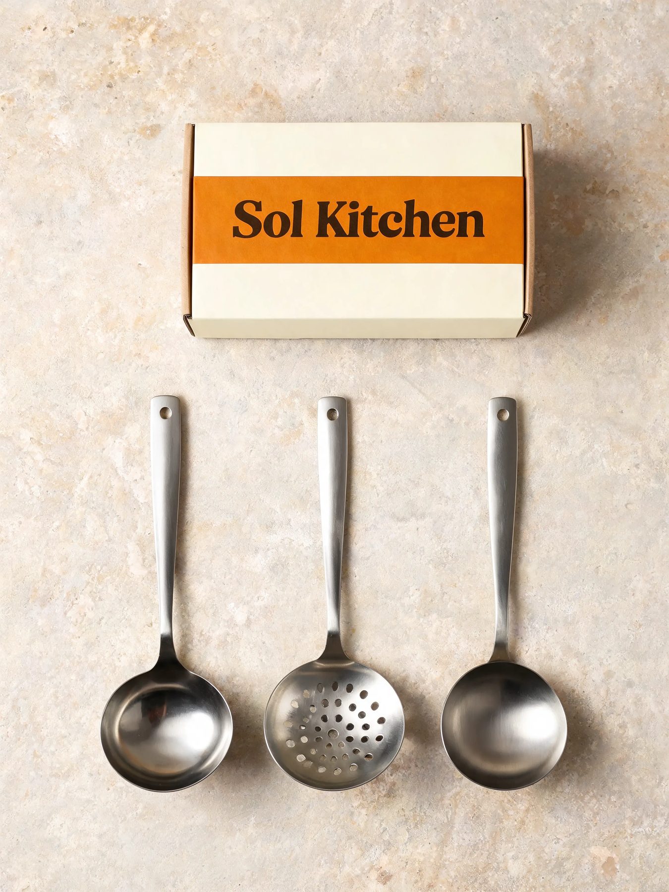 Three-Piece Stainless Serving Set